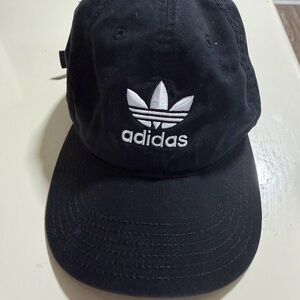 Adidas Black Hat with White Emblem